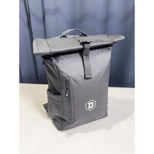 Stubble & Co Roll Top Backpack Black Laptop Bag Pockets 20L - Excellent Conditio